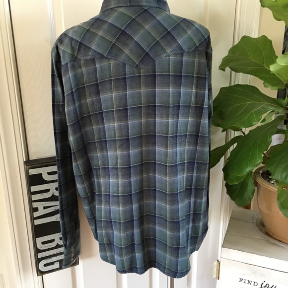 WRANGLER western pearl snap long sleeve 💯 cotton - Picture 4 of 8